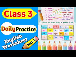 When i am logged in i can see and complete all of the other lessons but when i look at lesson 8 or 9 the website makes it seem like i am not logged in (my profile di. Class 3 English English Worksheet For Class 3 English Class 3 Part 1 Youtube