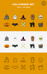 Projects & inspiration · military discount · buy online & pick up Halloween Set Icons Patterns Free Download