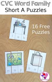 Complete the puzzle by writing the correct cvc. Free Cvc Word Family Puzzles Short A 3 Dinosaurs