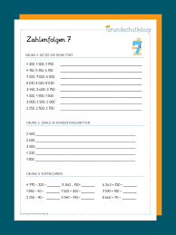 Zahlenreihen Zahlenfolgen Im Zahlenraum 10 000 Zahlenfolgen Zahlenreihen Zahlenraum