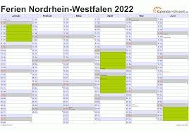 Die ostsee ist ein beliebtes urlaubsziel. Ferien Nordrhein Westfalen 2022 Ferienkalender Zum Ausdrucken
