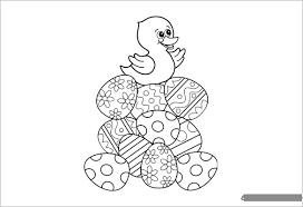 Ducklings coloring page free printable pages ducks. Duck Is On Easter Eggs Coloring Pages Arts Culture Coloring Pages Coloring Pages For Kids And Adults