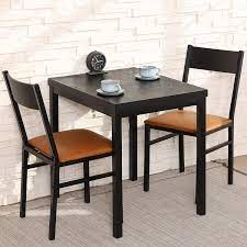 Small kitchen designs require some thoughtful planning, not only for the floor plan, but for the seating as well. Amazon Com Homury 3 Piece Dining Table Set With Cushioned Chairs Modern Counter Height Dinette Set Small Kitchen Table Set With 1 Table And 2 Chairs For Dining Room Kitchen Small Spaces Espresso
