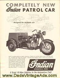 1959 Vintage Motorcycle Ad Indian Patrol Car Indian Motorcycle Indian Motorbike Motorcycle