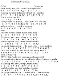Gambar kunci kunci gitar lengkap. Not Angka Pianika Lagu Cassandra Bukan Cinta Palsu Not Angka
