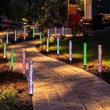 Tractor color changing solar lights, set of 2 for outdoor garden. New Year Sale Solar Garden Led Lights Color Changing Outdoor Solar Acrylic Bubble Lights 2pcs Gift Idea Solar Lights Garden Led Garden Lights Outdoor Solar Lights