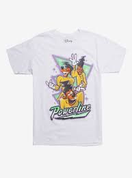 This black tee features a powerline tour design with dates listed on the back. Disney A Goofy Movie Powerline Airbrushed T Shirt Airbrush T Shirts Goofy Movie T Shirt