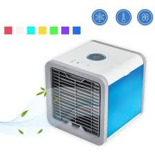 Gorące powietrze odprowadzane jest na zewnątrz za pomocą elastycznej rury. Mini Klimatyzator Przenosny Air Cooler Na Usb Z Podswietlaniem