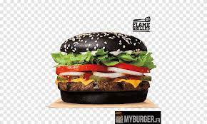 Resep burger sendiri juga mengalami perkembangan dari masa ke masa dan disesuaikan dengan wilayah cara membuat: Whopper Hamburger Black Bun Makanan Cepat Saji Burger King Burger King Makanan Resep Png Pngegg
