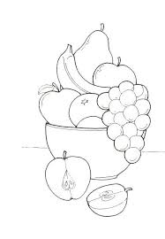 An avocado is a vegetable, right? Coloring Pages Fruit And Vegetables Picture 21