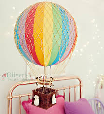10 colorful panels are supported by fiberglass rods, which help maintain their shape. Rainbow Vintage Hot Air Balloon Large Oliver S Twisty Tales