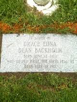 Grace Backholm Obituary