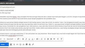 Berkenaan dengan informasi yang saya dapat mengenai dibukanya program magang di website media/web . Contoh Body Email Lamaran Kerja Lengkap Dengan Trik Penulisannya