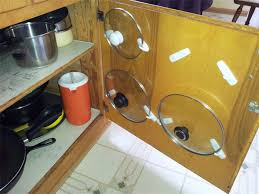 Cool Way To Hang Pot Lids Inside Cabinet Doors Organization Hacks Pan Storage Kitchen Storage