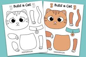 Some are real stars ! Free Printable Build A Cat Craft For Kids Mrs Merry