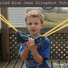 Upcycled Blue Jean Slingshot Tutorial Blessings Overflowing Diy Slingshot Homemade Christmas Gifts Handmade Kids Gifts