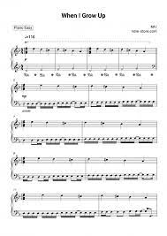 Nf When I Grow Up Sheet Music For Piano Download Piano Easy Sku Pea0017317 At Note Store Com