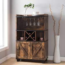 You can also keep things classic and go for a rustic log cabin style. Furniture Of America Keya Farmhouse Wine Cabinet Buffet Distressed Brown Distressed Wood Finish Walmart Com Walmart Com