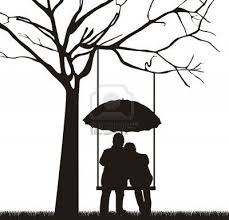Tree Swing Couple Silhouette Silhouette Art Drawings Couple Silhouette