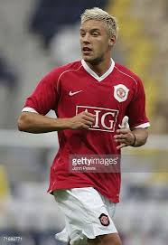 Alan Smith Of Manchester United In Action On His Comeback From Injury During The Lancashire Senior Cup Match Betw Manchester United Manchester British Football