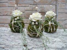 Other Tableware Set Of 3 Balls With Rose Silver Egg Blumenarrangements Blumengestecke Tischgestecke