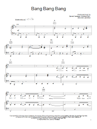 Christina Perri Bang Bang Bang Sheet Music Pdf Notes Chords Pop Score Piano Vocal Guitar Right Hand Melody Download Printable Sku 87697