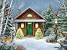 Snow Christmas Cabins