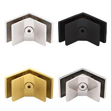 (GC6040_) 90° Railing Glass to Glass Clamp,Stainless Steel 316 Bracket for  Glass Balustrade Railing Pool Fence