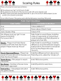 If the knocker has no unmatched cards, it's known as going gin and he or she scores 25 bonus points (some sources say the bonus should be 20 points). Gin Rummy Score Card By Amber Hardin Teachers Pay Teachers