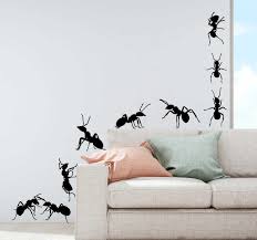 Cheap living room bedroom decoration golden leaf metal art wall decoration. Set Of Ants Living Room Wall Decor Tenstickers