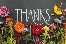 Thank you card with bouquet of spring flowers. Chalkboard Thanks Surrounded By Flowers By Kelly Knox