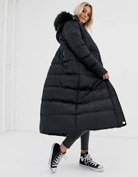 Brave Soul Parka Jacket With Faux Fur Trim Hood Brave Soul Hopma Longline Puffer Jacket With Faux Fur Trim Hood Asos Puffer Jackets Jackets Brave Soul