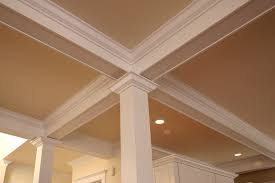 Give Your Home A Whole New Look By Changing The Ceiling Find Out How Much It D Cost You Moldings And Trim Coffered Ceiling Crown Molding Kitchen