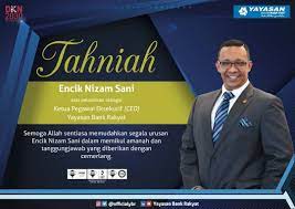 Ketua pegawai eksekutif (ceo) bank rakyat, datuk rosman mohamed akan menamatkan perkhidmatan beliau dengan bank itu pada 31 januari 2021. Yayasan Bank Rakyat On Twitter Tahniah En Nizam Sani Atas Perlantikan Sebagai Ketua Pegawai Eksekutif Ceo Yayasan Bank Rakyat