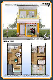 Find house designs plans now here at mydeal.io 2 Storey 2 Bedroom With Sarisari Store No 0018 Small House Design Plans Small House Exteriors House Construction Plan