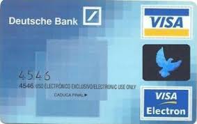 Login screen appears upon successful login. Bank Card Deutsche Bank Deutsche Bank Spain Col Es Ve 0136