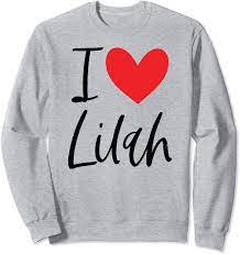 I Love Lilah Nombre Personalizado Chica Mujer BFF Amigo Corazón Sudadera :  Amazon.es: Moda