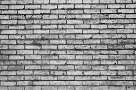 Black brick design elements in diagonal arrangement isolated on white background. Black And White Brick Mural Murals Your Way