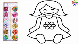 I like the baby cute red panda. How To Draw A Cute Baby Doll Cute Baby Doll Coloring Page And Learn To Color For Kids Youtube
