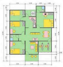 Mudah mudahan desain denah rumah 9x13 3 kamar ini bisa memberikan inspirasi dan inimasi bagi sahabat desain. Denah Rumah Ukuran 10x12 M Menarik Denah Rumah Desain Rumah Rumah Minimalis