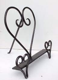 Unique Hand Forged Heart Cookery Book Stand Valentine Anniversary Birthday Iron Decor Wrought Iron Decor Blacksmithing