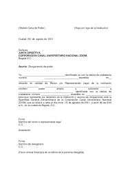 Modelo Carta De Delegacion Modelo Carta Carta De Poder Cartas