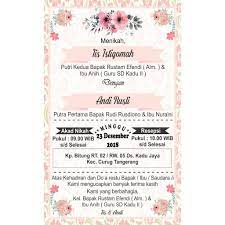 Undangan Pernikahan Mini Isi 100pcs Harga 40rb Shopee Indonesia