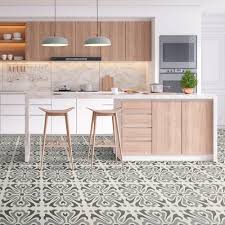 Kitchen vinyl flooring continues to be a very popular choice for kitchen redesign projects. Liberty Floors Self Adhesive 1 5mm Hermosa Waterproof Tile Vinyl Flooring Zsat0001 Leader Floors