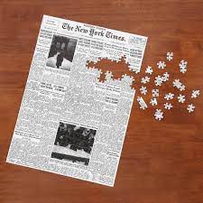 The seattle times is a newspaper in the pacific northwest. The New York Times Jigsaw Puzzle Of Your Birth Date Hammacher Schlemmer