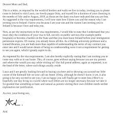 The letter should state that you're the particular person's relative or good friend and that you will go for a couple of days a period of time. Aral Balkan Aral Mastodon Ar Al On Twitter What Kind Of A World Have We Built Where We Have To Justify In Writing Something As Natural As Parents Visiting Their Children That S Exactly What