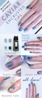 Manicure Monday Caviar Encrusted Tips Makeup Com In 2020 Wedding Acrylic Nails Classy Nail Art Ideas Simple Nails