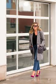A cute camel coat is a fall essential. Houndstooth Coat With Faux Fur Pockets Kari Skelton