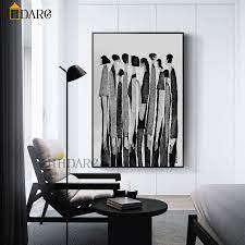 Find many great new & used options and get the best deals for abstract black and white canvas wall art for bedroom black and white(framed) at the best online prices at ebay! Nhdarc Modern Black White Abstract Characters Fashion Poster Painting Canvas Print Art Wall Pictures For Living Room Home Decor Painting Calligraphy Aliexpress