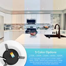 Each of our led retrofit modules is labeled with light output (lumens), energy consumption, (watts), and warmth in color appearance (color temperature, measured in kelvins). Lb13188 4 Inch 10 Watt 75w Led Downlight Retrofit 2700k 5000k Five Color Temperature Selectable Led Retrofit Recessed Lighting Fixture 650 Lumens Dimmable Etl Listed 4 Pack Amazon Com